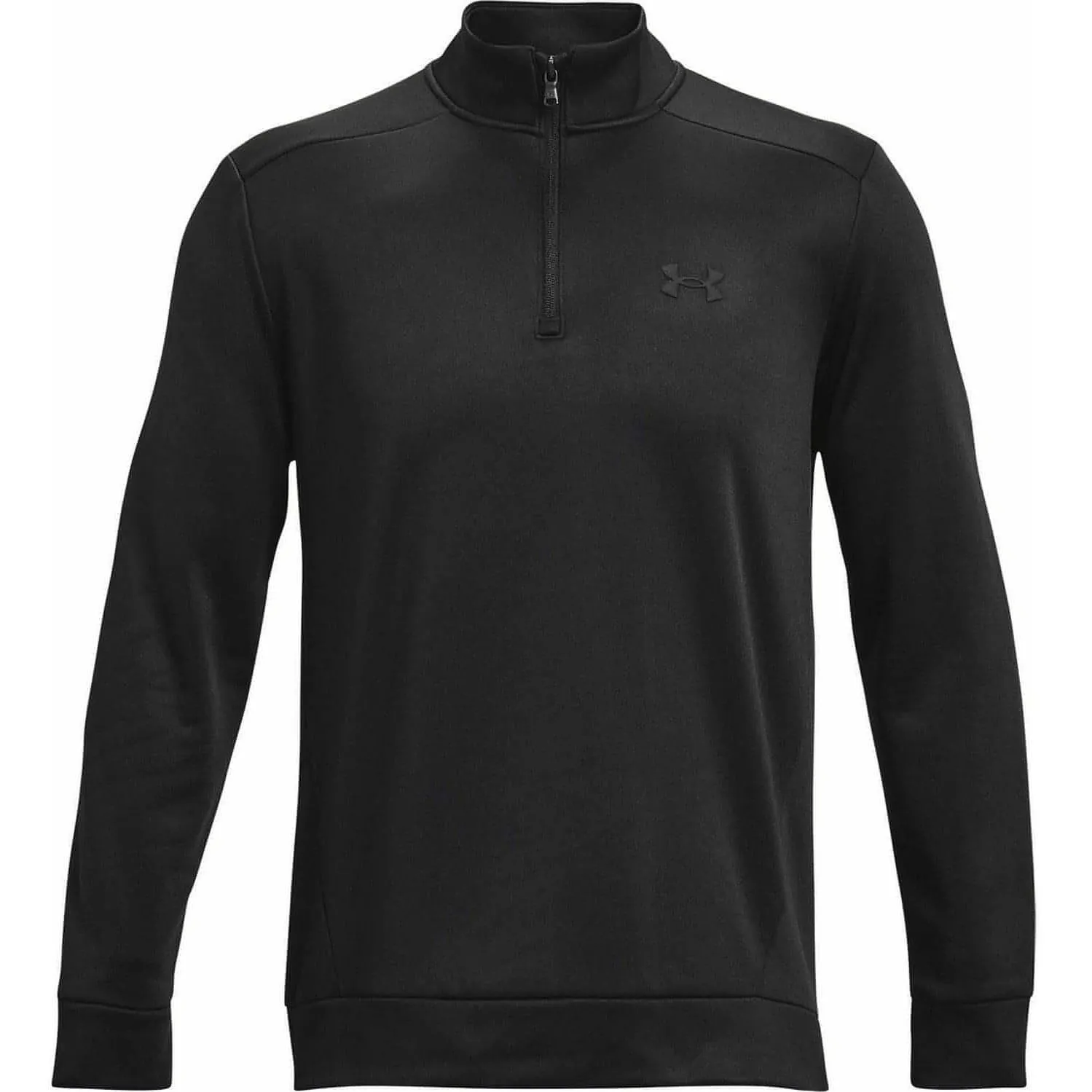 Under Armour Fleece Half Zip Long Sleeve Mens Training Top - Black
