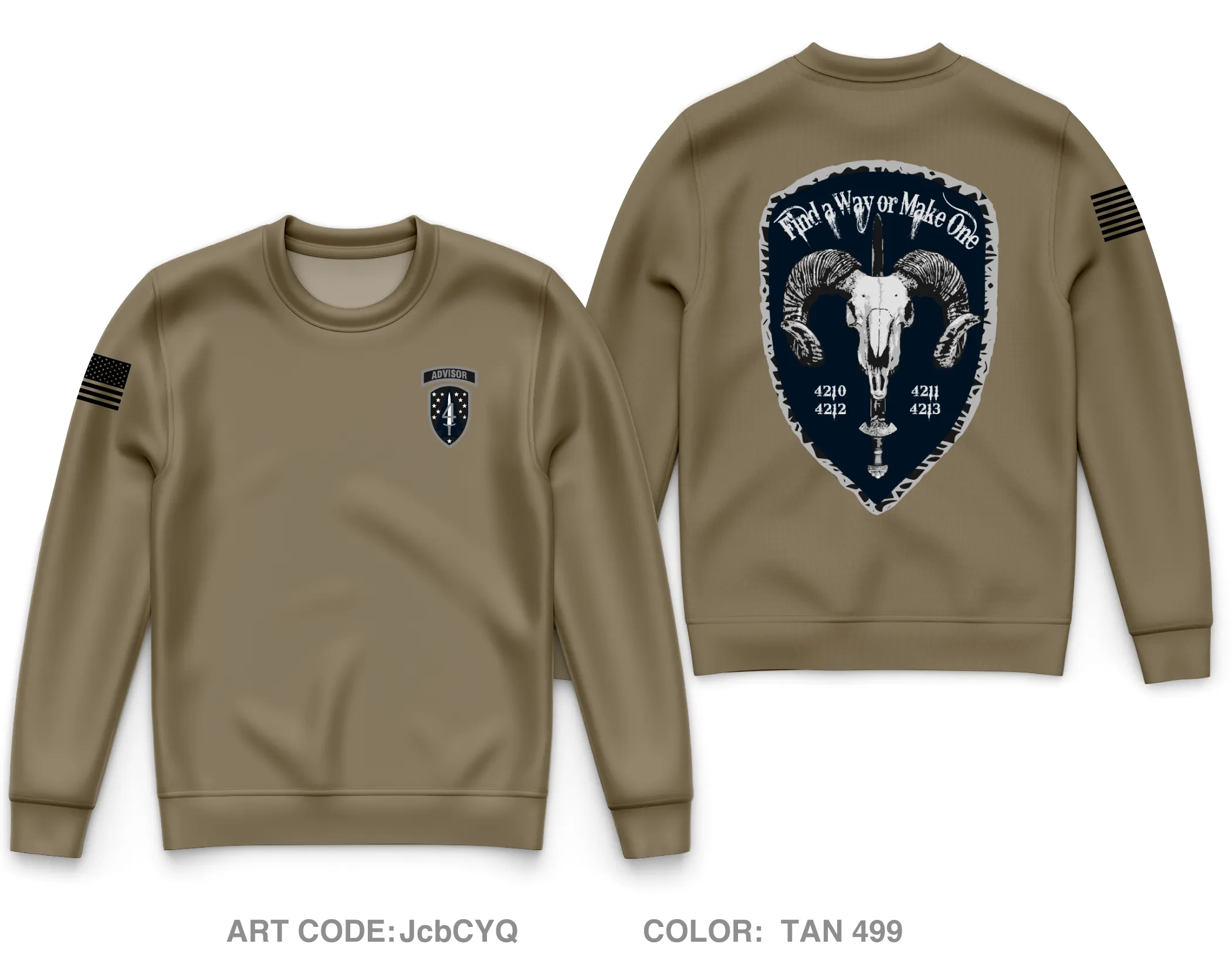 US ARMY2 Core Men's Crewneck Performance Sweatshirt - JcbCYQ