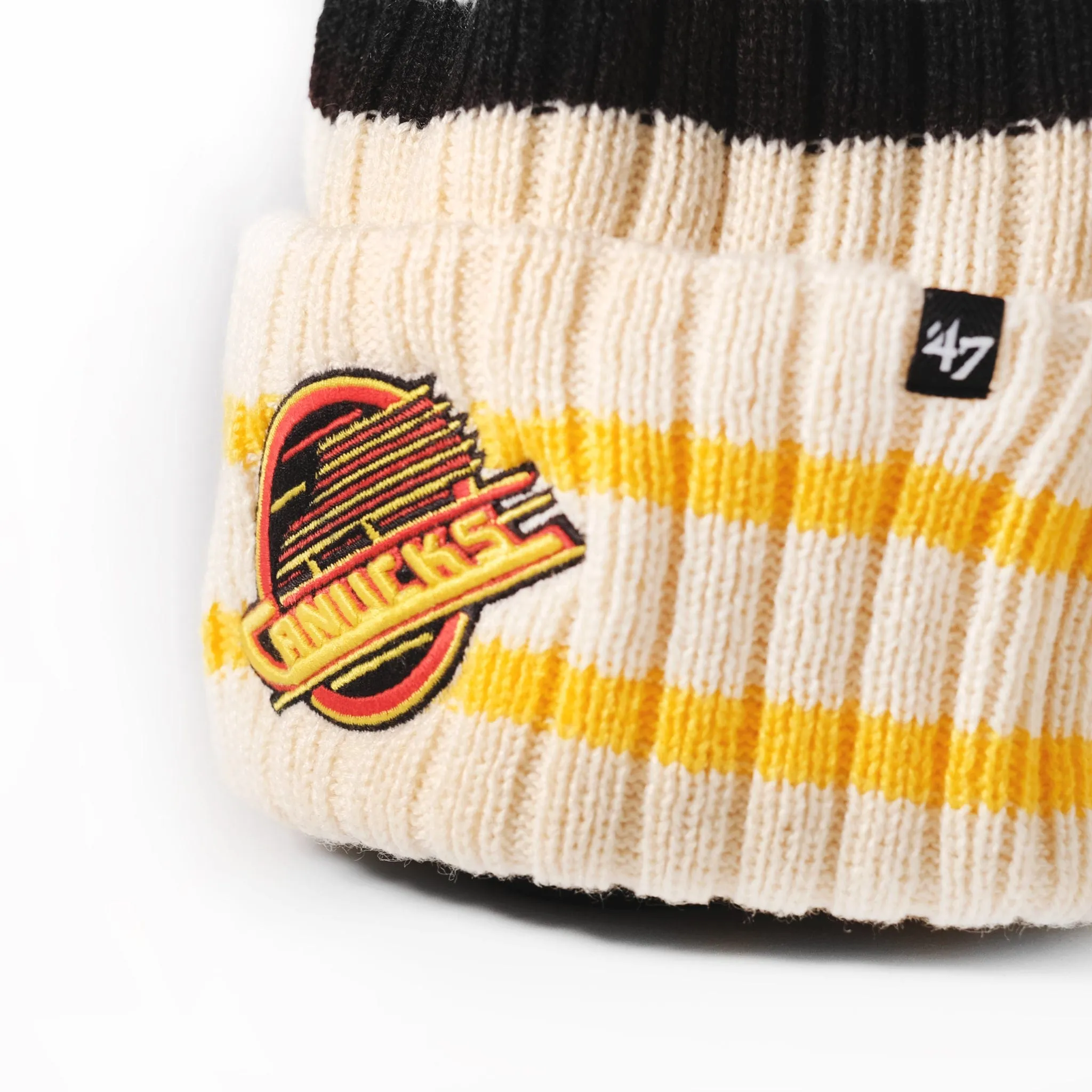 Vancouver Canucks Third Skate 47 Brand NHL Hone Patch Cuff Knit Toque