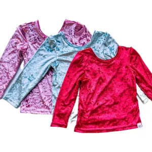 Velvet Shirts (red, pink and ice blue)