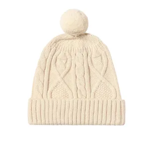 Vignette Maddy Pom Beanie Ivory