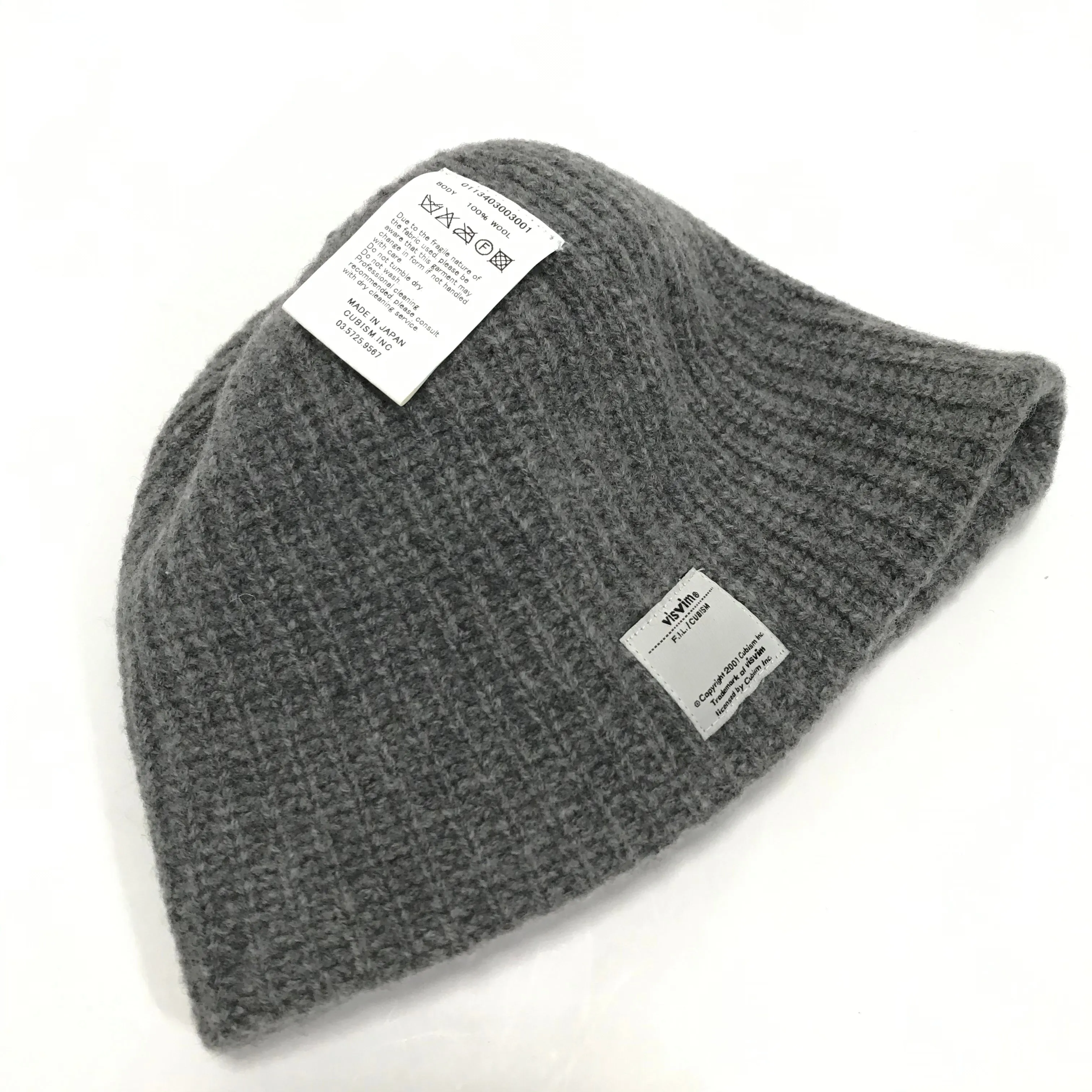 Visvim 11AW Wool Knit Beanie Grey