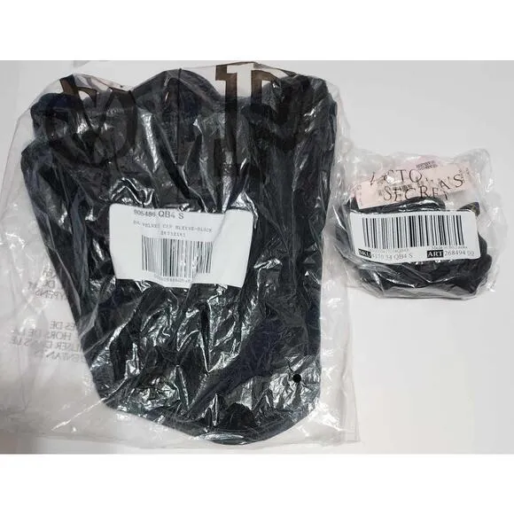 VS Dream Angels Velvet Corset Top Smooth Adjustable Thong Panty Set Black Small