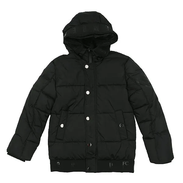 Waisted black coat by Bikkembergs