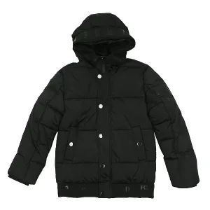 Waisted black coat by Bikkembergs