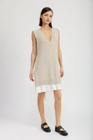 Whitney Mixed Media Mini Dress