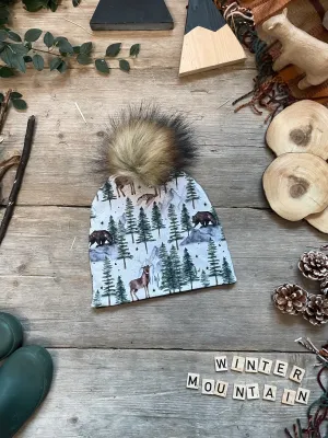 Winter Mountain Bobble Hat