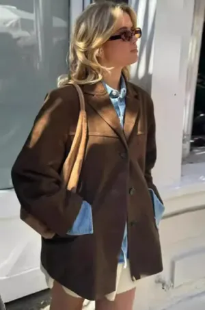 Women's Fall Winter Coat Fashion Polo Collar Double-breasted Extended Trench Coat