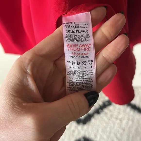 Worn 1x Karen Millen red maxi skirt