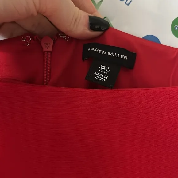 Worn 1x Karen Millen red maxi skirt