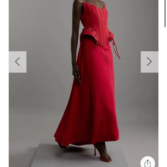 Worn 1x Karen Millen red maxi skirt