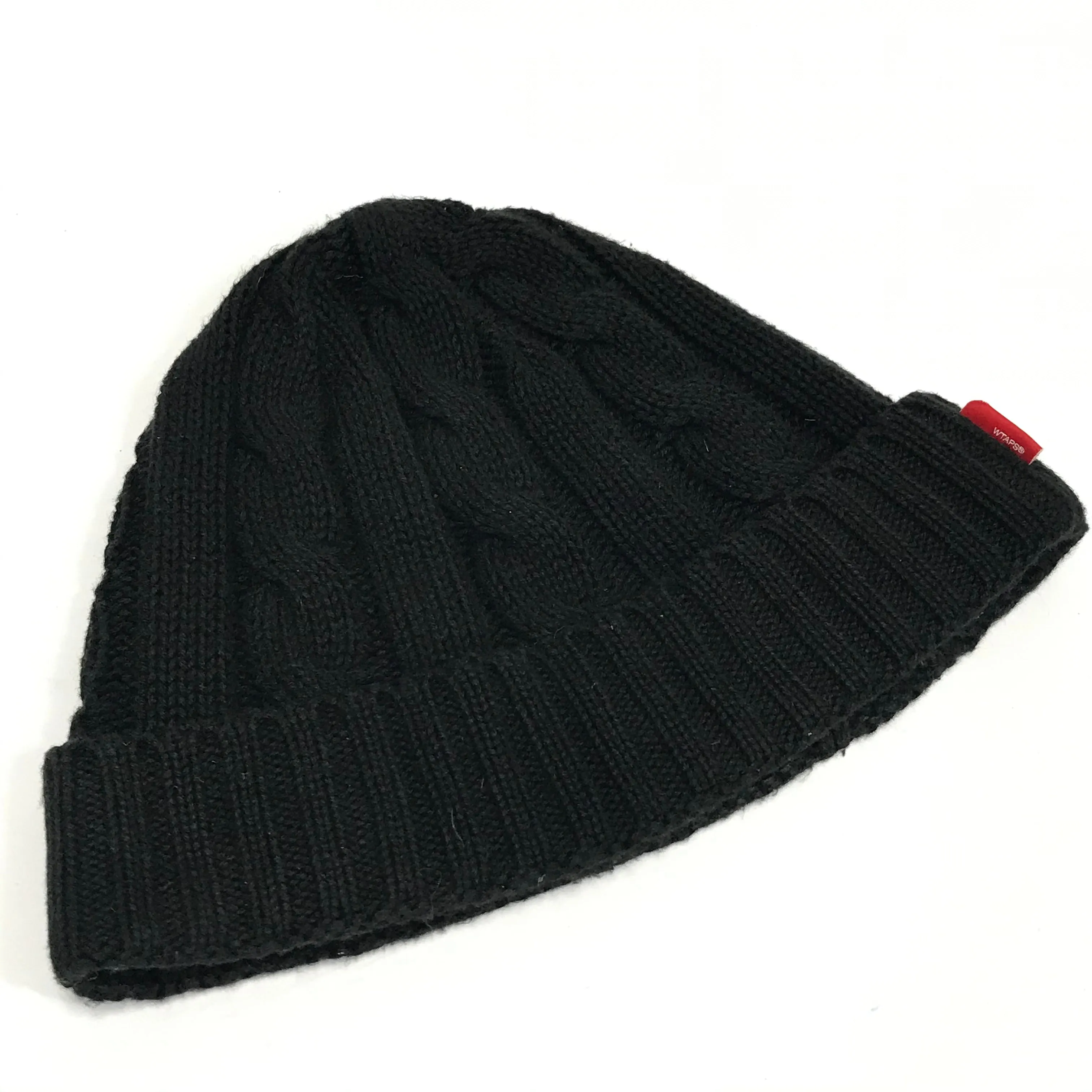 WTaps Blackwatch Cable Knit Beanie Black