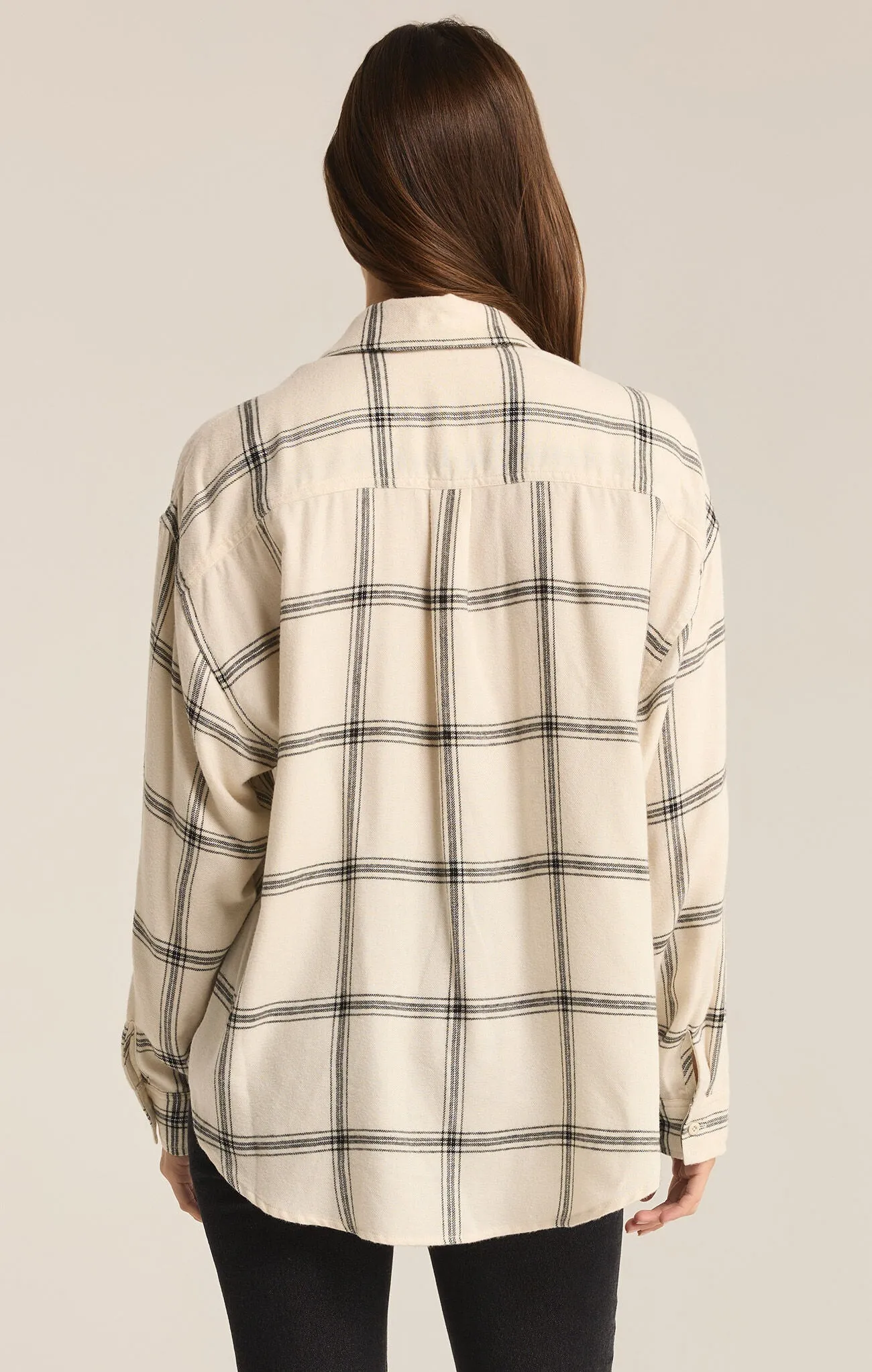 Z Supply River Plaid Button Up Sea Salt