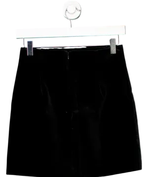 ZARA Black Velvet Mini Skirt UK XS