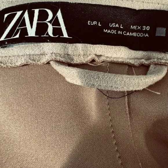 Zara Faux Suede Trench Coat