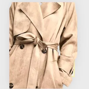 Zara Faux Suede Trench Coat