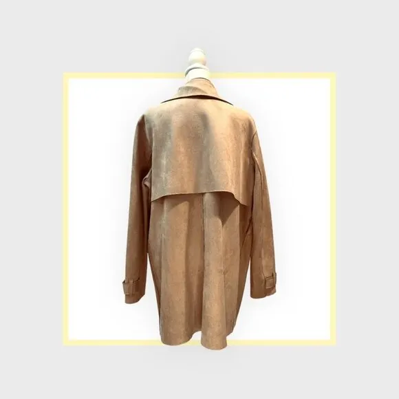 Zara Faux Suede Trench Coat